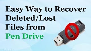 Pen Drive File Recovery  How to Recover Deleted Files from Pen Drive [upl. by Rap]