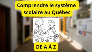 LE SYSTÈME SCOLAIRE AU QUÉBEC  COMPRENDRE De La Maternelle À LUniversité [upl. by Llenal]