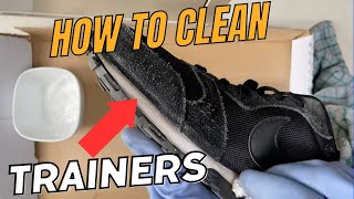 How To Clean White Trainers Shoes  Easy Method [upl. by Linder]