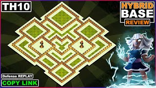 New BEST TH10 HYBRIDTROPHYdefense Base 2021 Town Hall 10 Trophy Base Design  Clash of Clans [upl. by Etnaihc]