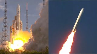 Ariane 5 launches MTGI1 and Galaxy 3536 [upl. by Lashondra]