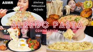 🧀 CHEESY ALREDO PASTA MUKBANG COMPILATION  ASMR BIG BITES  EATING SOUNDS [upl. by Freeland523]