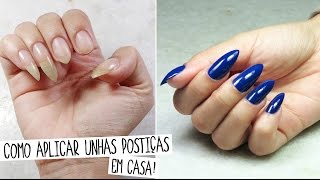 Como colocar unhas postiças em casa  Carla M [upl. by Emery110]