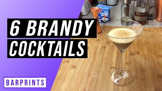 Cocktails with Brandy  6 Quick and Easy Recipes [upl. by Rramel]