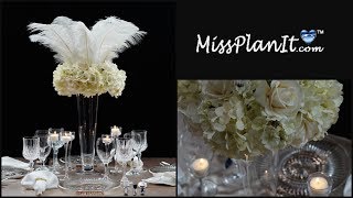 DIY Roaring 20s Tall Wedding Centerpiece  DIY Wedding Centerpieces  DIY Tutorial [upl. by Llehsem]