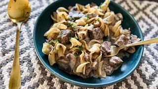 SlowCooker Beef Stroganoff Recipe [upl. by Bing]