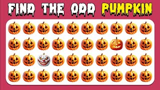 Find The ODD One Out  Halloween Edition  Emoji Quiz [upl. by Yoral]