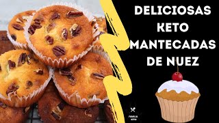 KETO CUPCAKES DE NUEZMANTECADAS DE NUEZMAGDALENAS DE NUEZLOW CARBDIETA CETOGENICA [upl. by Ahsikrats]