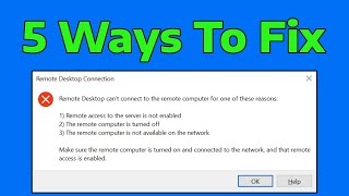 How To Fix All Remote Desktop Connection Not Working Issues in Windows 11 [upl. by Kristi]