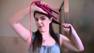 Hair Tutorial Curling your hair with a flat iron [upl. by Nylitsirk]