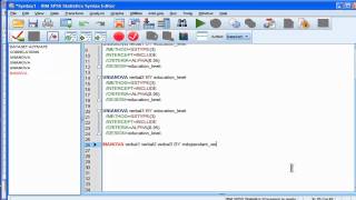 SPSS Syntax  Introduction part 2 [upl. by Eanom]