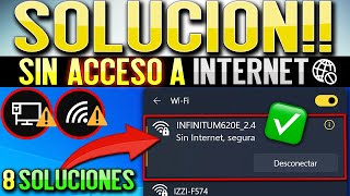 SOLUCION Conectado pero Sin Acceso a Internet en Windows 10 y 11  Conectividad Limitada o Nula [upl. by Aititel]