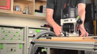 Festool Rail Guided Routing Overview for OF1400 using 492601 Guide Rail Adaptor [upl. by Hy130]