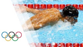 Michael Phelps wins 15th Gold  Mens 100m Butterfly  London 2012 Olympic Games [upl. by Argyres]