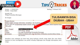 Cara Edit Tulisan atau ketikan di PDF [upl. by Naitsirk]