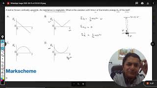 A ball is thrown vertically upwards Air resistance is negligible What is the variation with time [upl. by Oettam379]