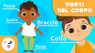 Le parti del corpo umano per bambini  Video educativi per bambini [upl. by Thaddus770]