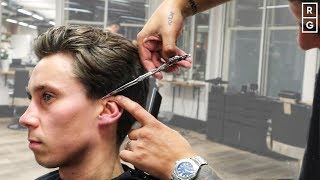 Medium Length Easy To Style Mens Hairstyle With Clipper Over Comb [upl. by Nichole]