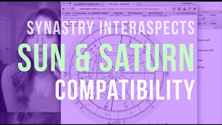 Synastry InterAspect Series SUN  SATURN Compatibility [upl. by Nah532]