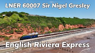 LNER 60007 Sir Nigel Gresley  English Riviera Express through Dawlish [upl. by Doley]