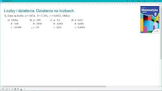 zad 1 str 29 LICZBY I DZIAŁANIA Matematyka z plusem 8 [upl. by Nylrebmik714]