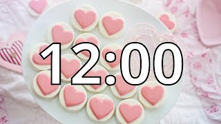 12 Minutes Timer with Music  Valentines Day Timer [upl. by Sukcirdor291]