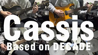 TABthe GazettE  Cassis Based on DECADE Guitar Bass Drum Cover [upl. by Anaehr]