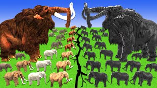 Prehistoric Mammals vs Shadow Itself Elephant Size Comparison Mammoth Mastodon Vs Elephant Mammoth [upl. by Rosenwald490]