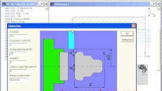 einfach im gebrauch Innenkontur drehen Fanuc mit simulation cam cad [upl. by Fenwick]