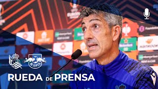 RUEDA DE PRENSA  AlguacilPortu quotLa afición un jugador másquot  Real Sociedad  RB Leipzig [upl. by Hannala]