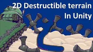 2D Destructible terrain in Unity [upl. by Anner]