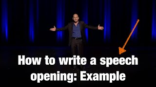 How to write a speech opening Example [upl. by Martguerita]