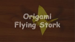 Origami flying stork  Πελαργός που πετάει από χαρτί [upl. by Harding490]