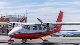 Partenavia P68 takeoff at Jandakot airport [upl. by Idnahc]