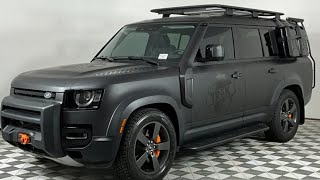 The Matte black 2023 Land Rover Defender 130 SE Exterior interior tour￼ [upl. by Halonna]