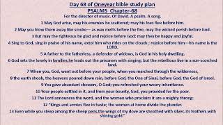 Oneyear Bible Reading Plan Day 68 Numbers10 Psalms68 Luke13  God is in Control [upl. by Ayeka]