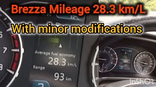 New Brezza Mileage 283 km  L l 🔴 Live proof [upl. by Lenci]