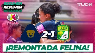 Resumen y goles  Pumas 21 León  AP2023J9  Liga Mx Femenil  TUDN [upl. by Nylimaj626]