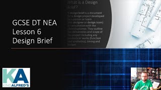 DampT GCSE NEA Lesson 6 Design Brief [upl. by Suolkcin]