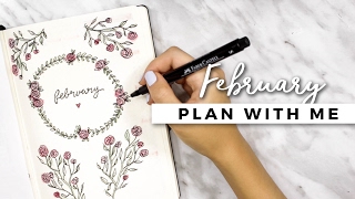 PLAN WITH ME  February 2017 Bullet Journal Setup [upl. by Lenneuq]