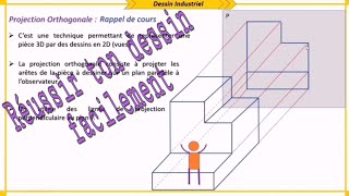 Projection Orthogonale  Rappel cours Exercises dapplication  Mechanical Industrial Drawing [upl. by Anigger]