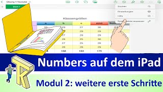 Numbers Modul 2 weitere erste Schritte Symbolleiste mehrere Blätter Zellformate Stil kopieren [upl. by Llaccm590]