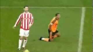 Maynor Figueroa  Wigan vs Stoke  Goal From Own Half [upl. by Bock]