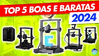 2024 TOP 5 Melhores Impressoras 3D BOAS e BARATAS para você comprar [upl. by Llenol253]