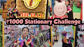 1000 rs Stationery Shopping ChallengeSaanvis Wonderland [upl. by Oringas]