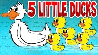 Five Little Ducks  Spring Songs for Children with Lyrics  Kids Songs by The Learning Station [upl. by Sivahc]