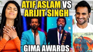 ARIJIT SINGH AND ATIF ASLAM LIVE PERFORMANCE AT GIMA AWARDS  REACTION [upl. by Wanids]