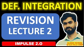 DEFINITE INTEGRATION REVISION LECTURE 2 [upl. by Ivar91]