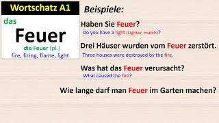 Wortschatz A1 Feuer [upl. by Shalna]