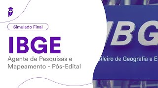 Simulado Final IBGE – Agente de Pesquisas e Mapeamento  PósEdital – Banca IBFC  Correção [upl. by Ornstead]